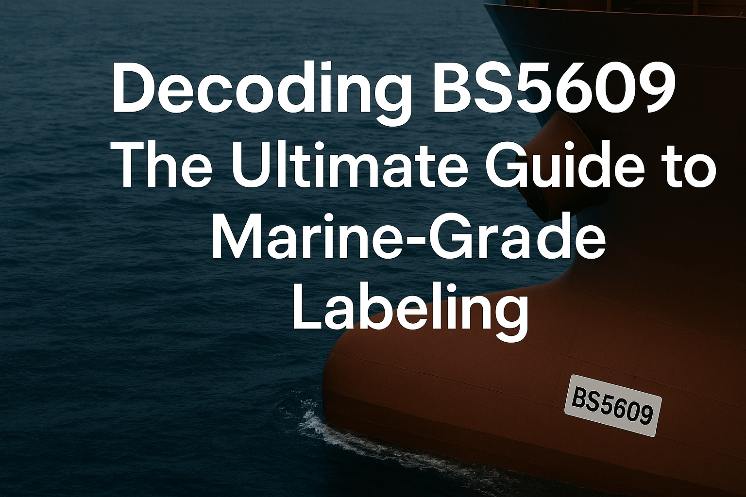 Decoding BS5609: The Ultimate Guide to Marine-Grade Labeling
