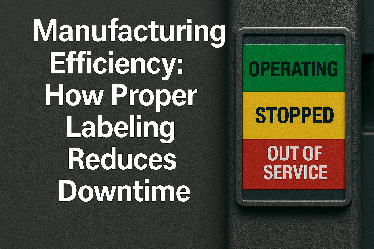 Manufacturing Efficiency: How Proper Labeling Reduces Downtime