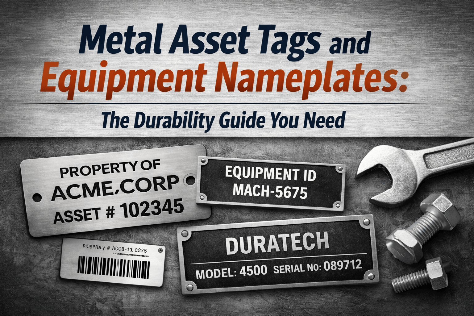 Metal Asset Tags and Equipment Nameplates: The Durability Guide You Need